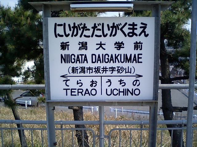 棒線駅ホーム